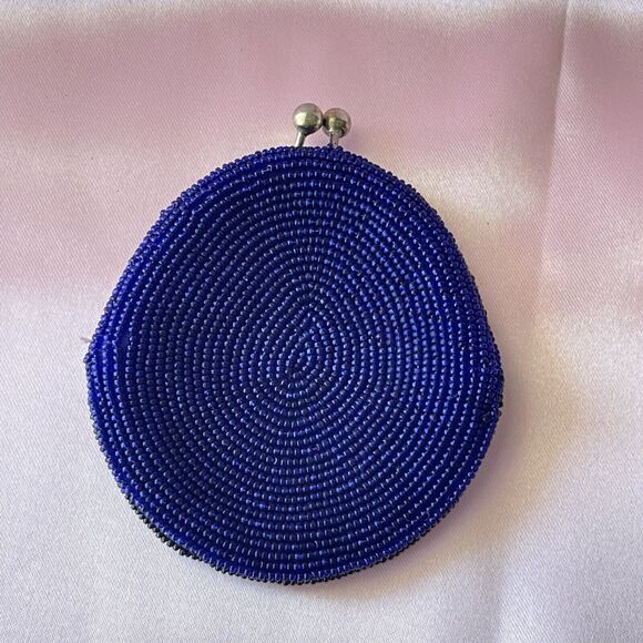 1940s Coin Purse Handmade Pouch Colorful Coin Purse Geometric Pattern Wallet - Picture 2 of 14